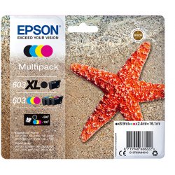 Tinteiro EPSON 603 Multipack 4 Cores XL - XP-2100/2105/3100/3105/4100/4105, WF-28xx C13T03A94010