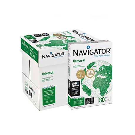 Papel 080gr Fotocopia A4 Navigator Premium 5x500Fls 1801001