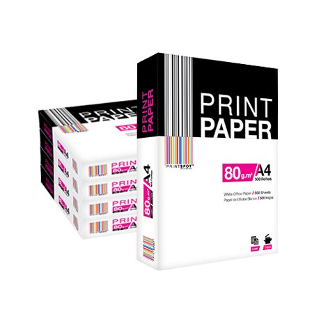Papel 080gr Fotocopia A4 PrintSpot 5x500 Folhas Palete de 60 caixas. Cliente tem que ter condições de descarga. Não abrimos a p
