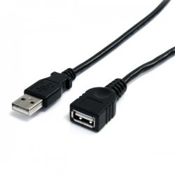 StarTech.com 6 ft Black USB 2.0 Extension Cable A to A - M/F - USB extension cable - USB (M) to USB (F) - USB 2.0 - 6 ft - blac
