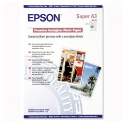 Papel 251gr A3+ Epson Fotografico Semi-Brilhante 20Fls EPSC13S041328