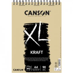 Bloco Espiralado Canson XL Kraft A4 90g 60Fls 108039141