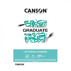 Bloco Canson Graduate Lettering Marker A4 180g 20Fls 10850P026