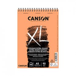 Bloco Espiralado Canson XL Extra Blanc A5 90g 60Fls 108001869