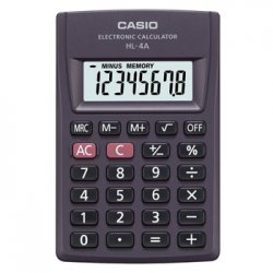 Calculadora de Bolso Casio HL4A 8 Digitos CAS-HL4A