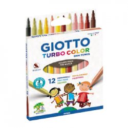 Marcador Feltro Giotto Turbo Color Skin Tones 12 cores 130526900