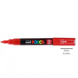 Marcador Uniball Posca PC-1M 0,7mm Vermelho (15) 1un 1293146/UN