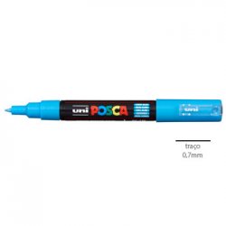 Marcador Uniball Posca PC-1M 0,7mm Azul Claro (8) 1un 1293147/UN