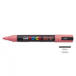 Marcador Uniball Posca PC-5M 1,8mm Rosa Coral (66) 1un 1293339/UN