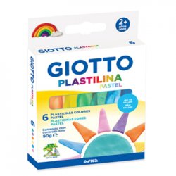 Plasticina 6 Cores Pastel Giotto 90g 160500600