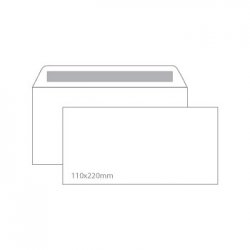 Envelopes 110x220mm DL s/janela Branco 090g Autodex 500un 16153219