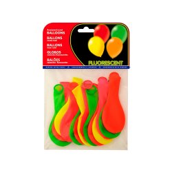 Balões Fluorescentes Cores Sortidas Pack 15un 6851062
