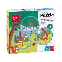 Puzzle Trio Animais 24 Peças APL18821
