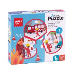 Puzzle Trio Profissões 24 Peças APL18822