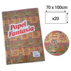 Papel Embrulho Fantasia Infantil 70x100cm 20 Folhas 12320187