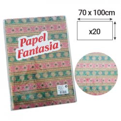 Papel Embrulho Fantasia Luxos 70x100cm 20 Folhas 12320199