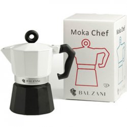 Cafeteira Moka Café Chef BALZANI Branco/Preto 695BALCHEF