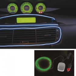 Set Fios Eletroluminescentes Verde 3m 12V Music Controlled VELNWRG30