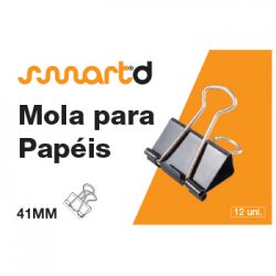 Molas para Papeis 41mm SmartD Cx 12un SMD2033