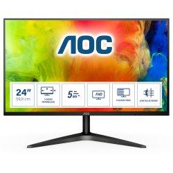 AOC 24B1H - B1 Series - monitor LED - 23.6" - 1920 x 1080 Full HD (1080p) @ 60 Hz - VA - 250 cd/m² - 3000:1 - 5 ms - HDMI, VGA 