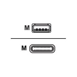 Huddly - Cabo USB - USB Tipo A (M) reto para 24 pin USB-C (M) angular - USB 3.0 - 2 m - para IQ 7090043790276
