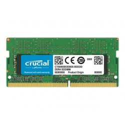 Crucial - DDR4 - módulo - 4 GB - SO DIMM 260-pinos - 2400 MHz / PC4-19200 - CL17 - 1.2 V - unbuffered - sem ECC CT4G4SFS824A