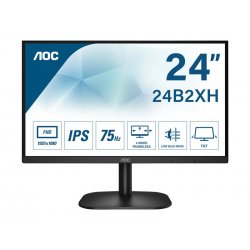 AOC 24B2XH/EU - Monitor LED - 24" (23.8" visível) - 1920 x 1080 Full HD (1080p) @ 75 Hz - IPS - 250 cd/m² - 1000:1 - HDMI, VGA 