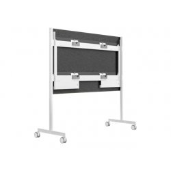 Steelcase Roam Collection - Carrinho - para quadro interactivo - branco ártico, cinzento Microsoft - tamanho de tela: 85" - par