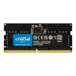 Crucial - DDR5 - módulo - 8 GB - SO DIMM 262-pinos - 4800 MHz / PC5-38400 - CL40 - 1.1 V - unbuffered - sem ECC CT8G48C40S5