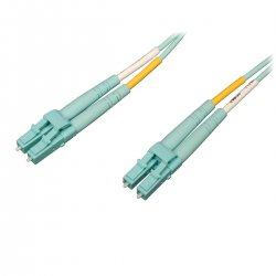 Eaton Tripp Lite Series 10Gb/40Gb/100Gb Duplex Multimode 50/125 OM4 LSZH Fiber Patch Cable (LC/LC), Aqua, 1M (3.3 ft.) - Cabo p