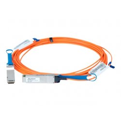 NVIDIA LinkX 100Gb/s VCSEL-Based Active Optical Cables - Cabo InfiniBand - QSFP para QSFP - 15 m - fibra óptica - SFF-8665/IEEE