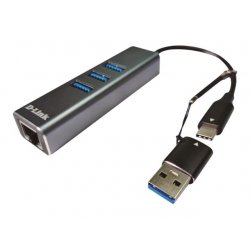 D-Link DUB-2315 - Adaptador de rede - USB-C / Thunderbolt 3 - Gigabit Ethernet x 1 DUB-2332