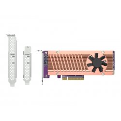 QNAP QM2-2P-384A - Controlador de memória - PCIe 3.0 - baixo perfil - PCIe 3.0 x8 - para QNAP QGD-1600 QM2-2P-384A