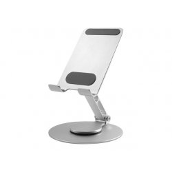 VISION turntable phone stand - LIFETIME WARRANTY - lifts phone up to 77 mm above desk - suits any phone - set phone on any angl
