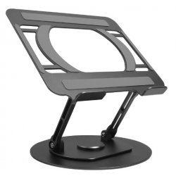 VISION laptop mount - LIFETIME WARRANTY - turntable laptop stand - lifts laptop up to 150 mm above desk - suits any size laptop