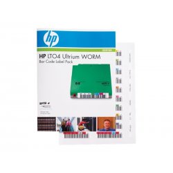 HPE Ultrium 4 WORM Bar Code Label Pack - Etiquetas de código de barras - para HPE MSL2024, MSL4048, 1/8 G2 Tape Autoloader, LTO