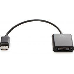 HP DisplayPort to DVI-D Adapter - Adaptador DisplayPort - link simples - DisplayPort (M) para DVI-D (F) - 19 cm - travada FH973