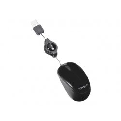 Targus - Rato - destros e canhotos - óptico - 3 botões - com cabo - USB - preto AMU75EU
