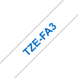 Brother TZe-FA3 - Tecido - azul-marinho em branco - Rolo (1,2 cm x 3 m) 1 cassete(s) fita termo-colante - para Brother PT-D210,