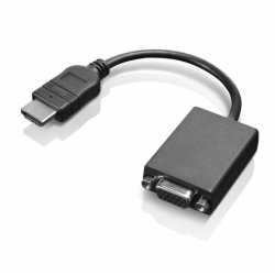 Lenovo - Adaptador de vídeo - HDMI macho para HD-15 (VGA) fêmea - 20 cm 0B47069