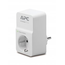 APC SurgeArrest Essential - Protector contra picos de corrente - AC 230 V - conectores de saída: 1 - Alemanha - branco PM1W-GR