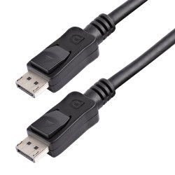 StarTech.com DisplayPort 1.2 Cable w/ Latches - 6ft / 2m - HBR2 - 4K x 2K Display - Certified DP to DP Video Cable M/M (DISPLPO