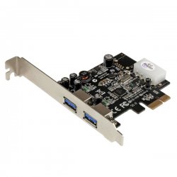 StarTech.com 2 Port PCI Express (PCIe) SuperSpeed USB 3.0 Card Adapter with UASP - LP4 Power - Dual Port USB 3 PCIe Controller 