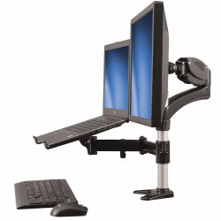 StarTech.com Laptop Monitor Stand - Computer Monitor Stand - Full Motion Articulating - VESA Mount Monitor Desk Mount - Kit de 