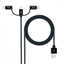 Cabo USB-A para Type-C / Lightning / micro-USB 1m NAN10.01.3200