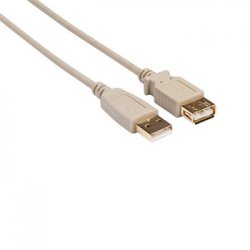 Cabo USB-A 2.0 Macho / Fêmea Cobre 1,8m Branco VELPAC603B018N