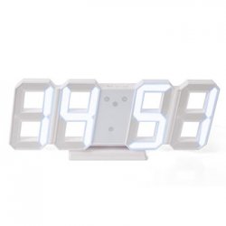 Relógio LED 3D Digitos Brancos VELWC203