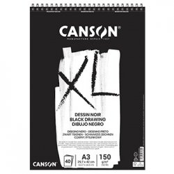 Bloco Espiralado Canson XL Dessin Noir A3 160g 40Fls 108039087
