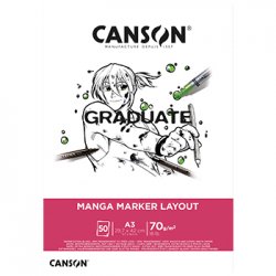 Bloco Canson Graduate Manga Marker Layout A3 70g 50Fls 10850P025