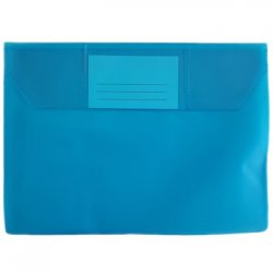 Envelope A5 PVC com Visor Transparente Azul 10un 100Z28117